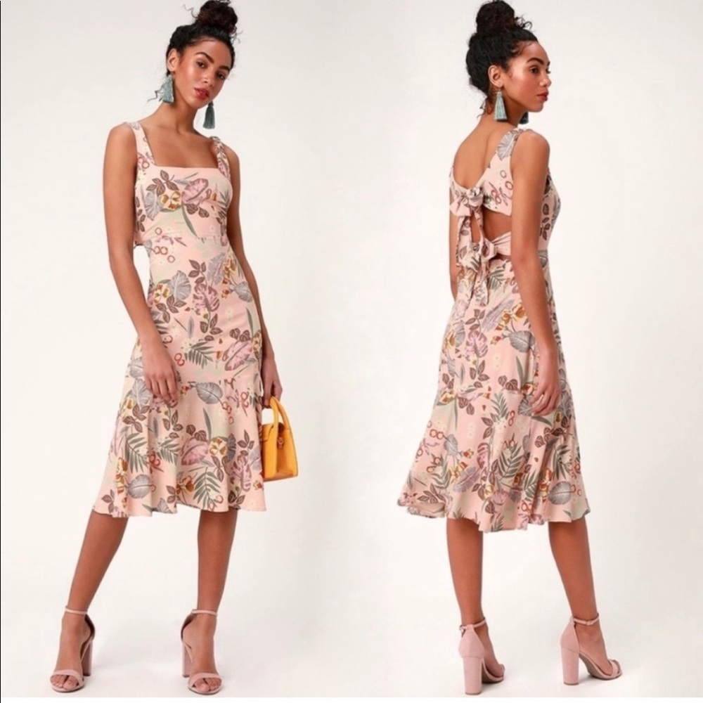 Lulu’s | Island sun blush tropical print dress